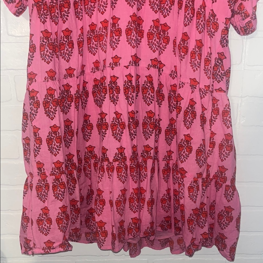 THML Womens Dress Pink and Red Patterned Mini Dress Medium - Picture 8 of 10